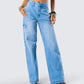 Blossom Blue Cargo Denim Pant