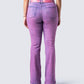 Janice Pink Mid Rise Flared Jean