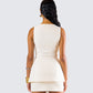 Branca Ivory Scoop Neck Vest