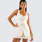 Branca Ivory Scoop Neck Vest