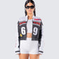 Brent Patchwork Moto Racing Jacket model front