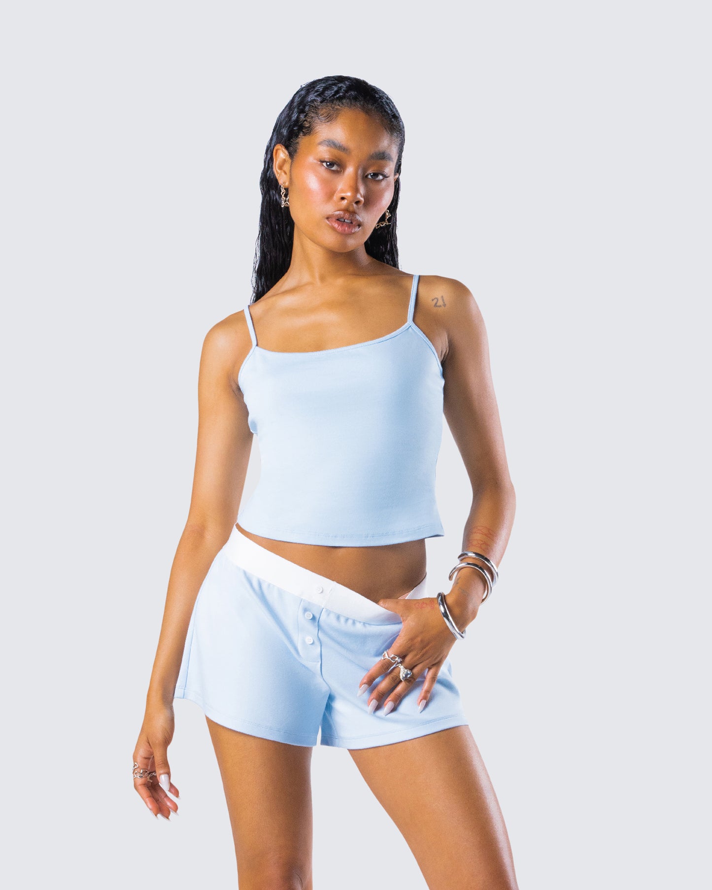 Bri Blue Cami Tank Top