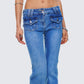Bri Blue Denim Patch Pocket Jean