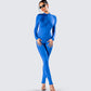 Brianna Blue Zip Up Jumpsuit