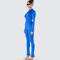 Brianna Blue Zip Up Jumpsuit