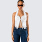 Briar Ivory Lace Camisole model front