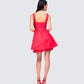 Brit Red Poplin Mini Dress