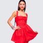 Brit Red Poplin Mini Dress