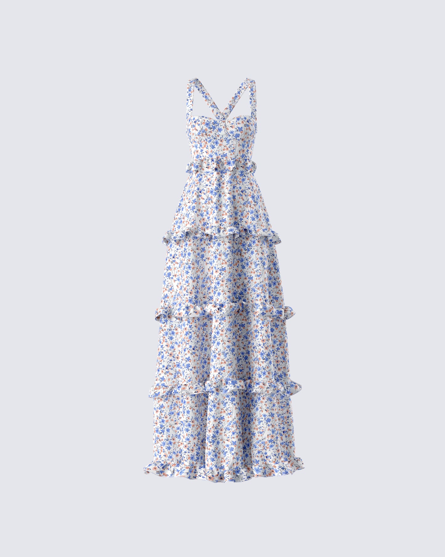 Brooklyn Multi Floral Print Dress product front