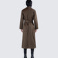 Bryn Dark Olive Belted Trench Coat