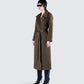 Bryn Dark Olive Belted Trench Coat