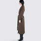 Bryn Dark Olive Belted Trench Coat