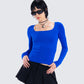 Brynee Blue Long Sleeve Top