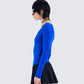 Brynee Blue Long Sleeve Top