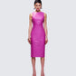 Caisyn Magenta Midi Dress model front