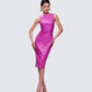 Caisyn Magenta Midi Dress
