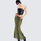 Calista Lime Leopard Maxi Skirt