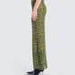 Calista Lime Leopard Maxi Skirt