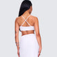 Carly White Beaded Bandeau Top