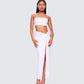 Carly White Beaded Bandeau Top