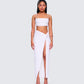 Carly White Beaded Maxi Set model front