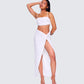 Carly White Beaded Maxi Set