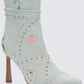 Carmen Blue Denim Embroidered Boot