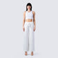 Carson White Linen Pant