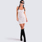 Caterina White Lace Mini Dress