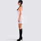 Caterina White Lace Mini Dress