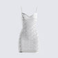 Caterina White Lace Mini Dress 3d product front