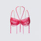 Celestia Red Beaded Bralette Top product front