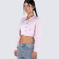 Celine Pink Pattern Knit Cardigan