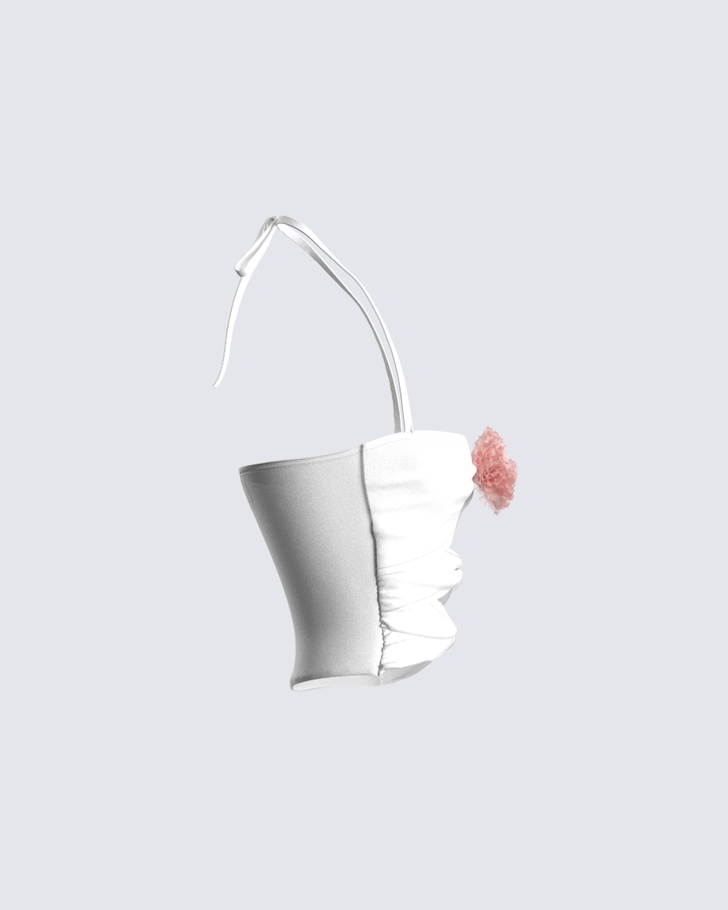 Cerelina White Jersey Cut Out Top