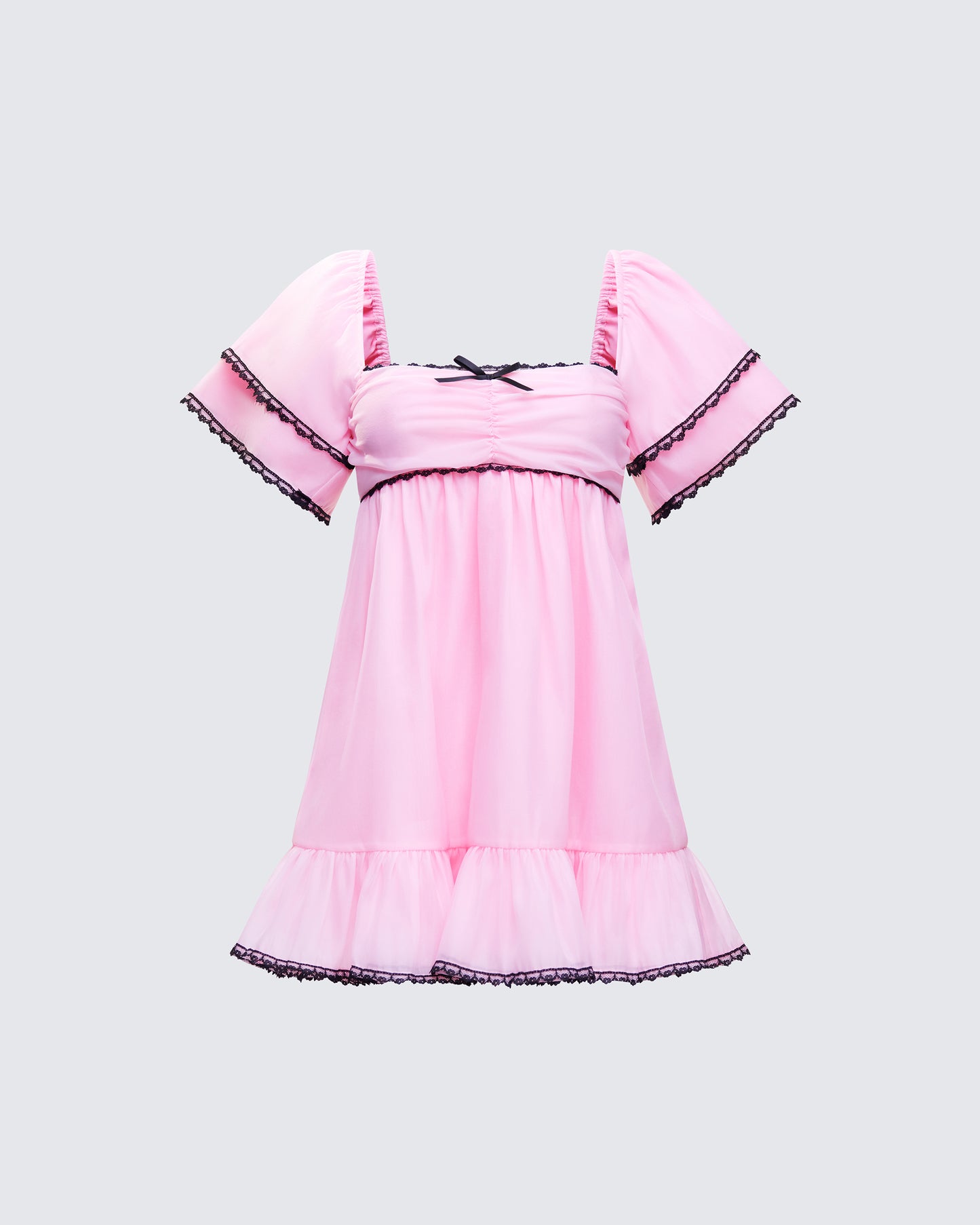 Cerys Pink Organza Mini Dress product front