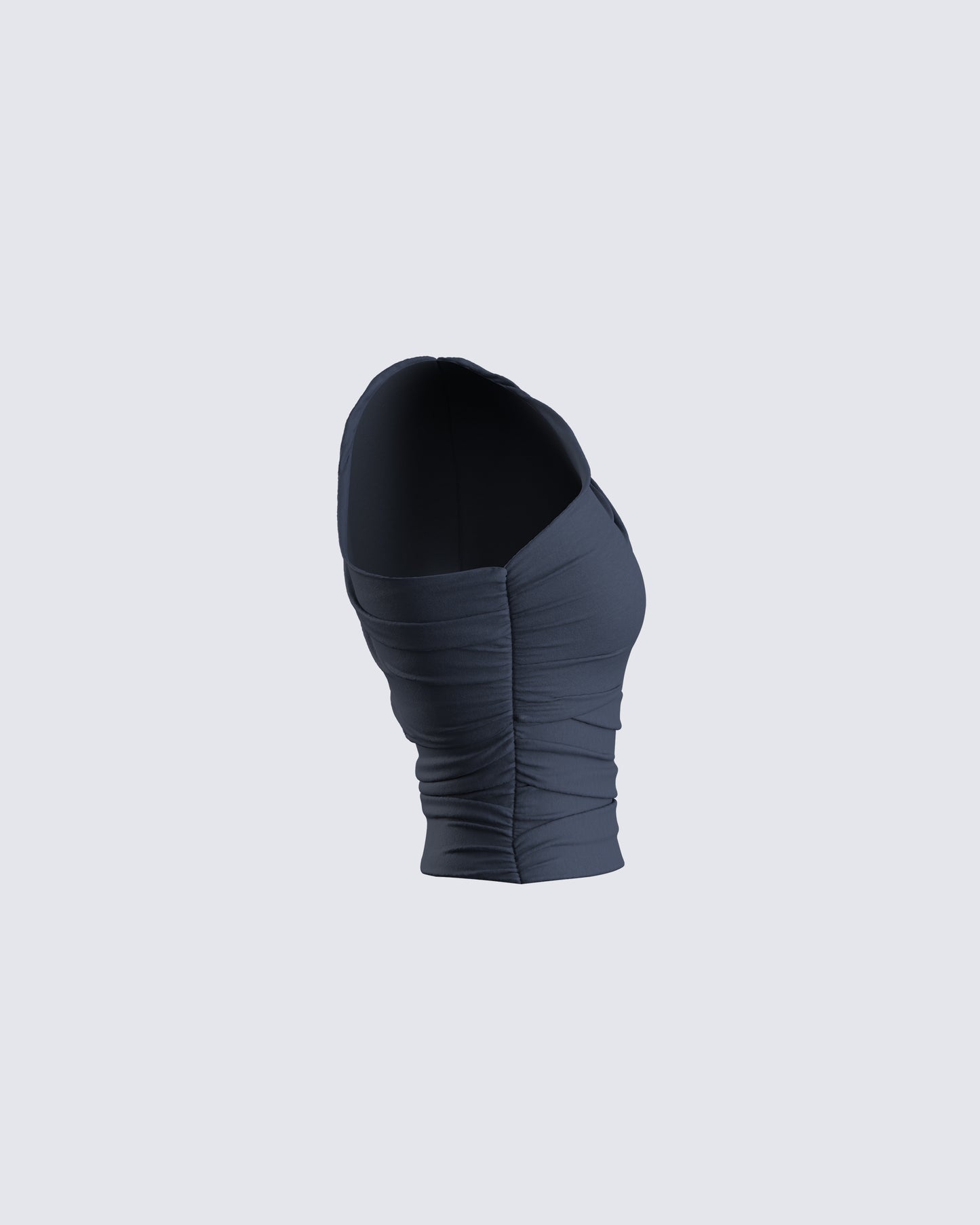Charlize Navy One Shoulder Top