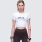 Chaya White Graphic Tee model front