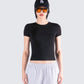 Chell Black Jersey Top model front