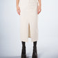 Chell White Denim Maxi Skirt model front