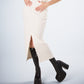 Chell White Denim Maxi Skirt