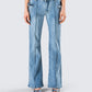 Christie Blue Mid Rise Jeans model front
