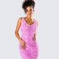 Christy Pink Petal Mini Dress