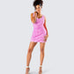 Christy Pink Petal Mini Dress