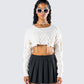 Claire Ivory Distressed Sweater