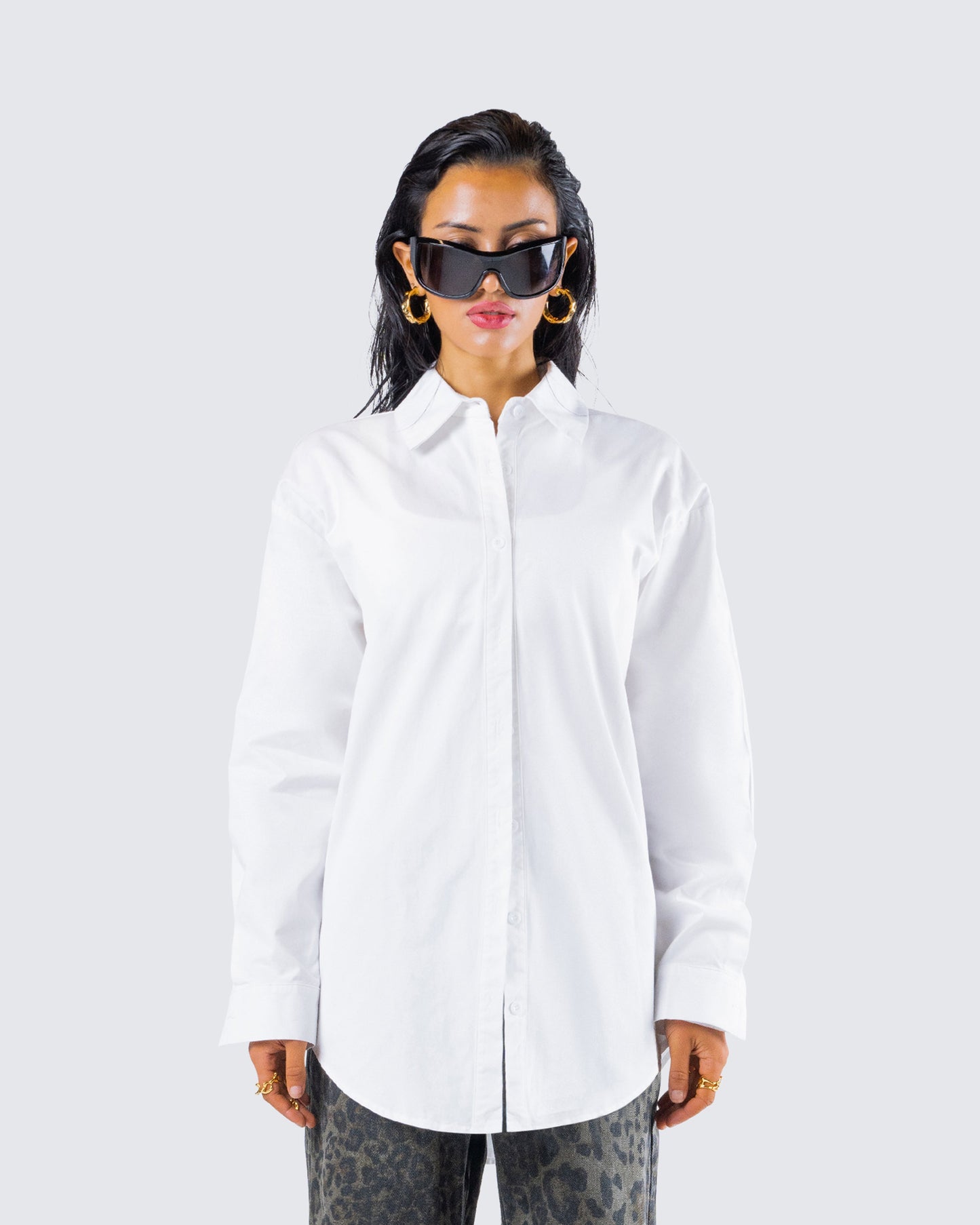 Claire White Oversized Shirt