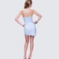 Clarisse Baby Blue Hand Beaded Rhinestone Dress