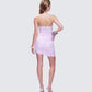 Clarisse Pink Hand Beaded Rhinestone Dress