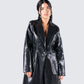 Claudia Vegan Croc Leather Coat
