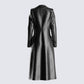 Claudia Vegan Croc Leather Coat