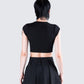 Clea Black Capricorn Graphic Top